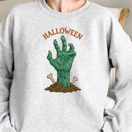 Faux Embroidered Zombie Hand Halloween DTF Transfer - PrintPony™