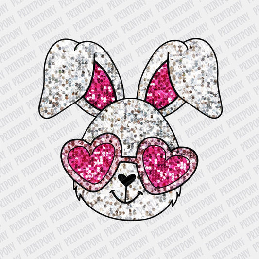 Faux Sequins Bunny Easter DTF Transfer - PrintPony®