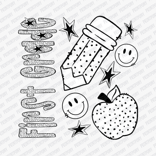 First Grade Dotted DTF transfer - PrintPony™