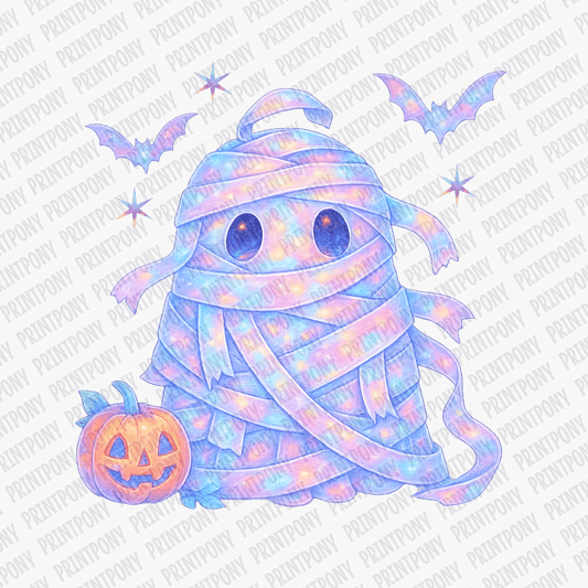Fluorescent Ghost Halloween DTF Transfer - PrintPony™