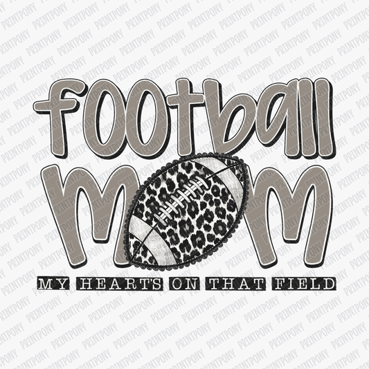 Football Mom, My Heart's on That Field DTF Transfer - PrintPony™