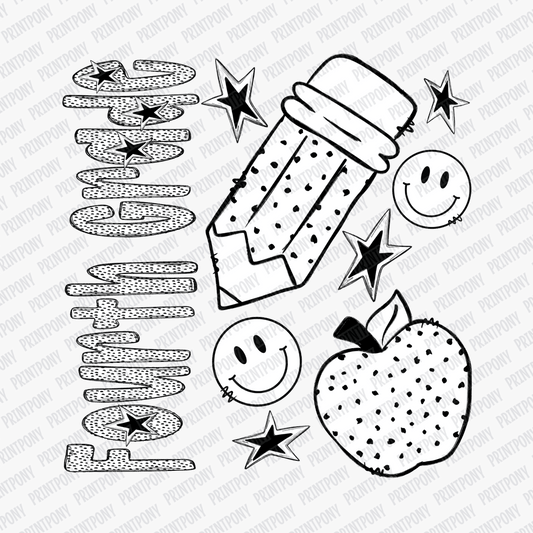 Fourth Grade Dotted DTF transfer - PrintPony™