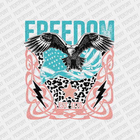 Freedom 1776 Patriotic DTF transfer - PrintPony