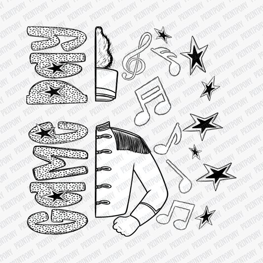 Game Day Band Dotted DTF transfer - PrintPony™