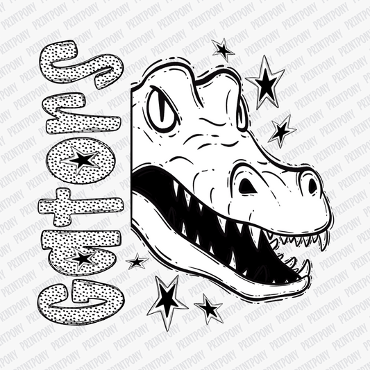Gators Mascot Dotted Design DTF Transfer - PrintPony™