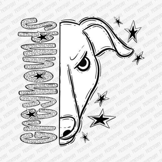 Greyhounds Mascot Dotted Design DTF Transfer - PrintPony™
