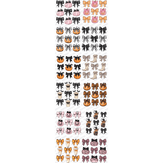 Halloween Coquette Ribbons and Bows Premade DTF Gang Sheet (22.5" x 72") - PrintPony™
