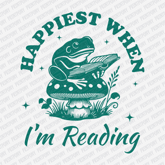 Happiest When I'm Reading - DTF Transfer - PrintPony®