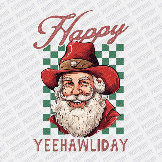 Happy Yeehawliday DTF transfer - Print Pony‚Ñ¢