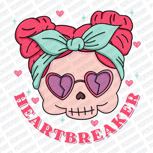 Heartbreaker Skeleton Valentines DTF Transfer - PrintPony
