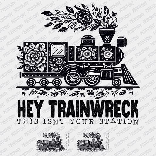 Hey, Trainwreck, this isn't Your Station (with sleeves) DTF Transfer - PrintPony®