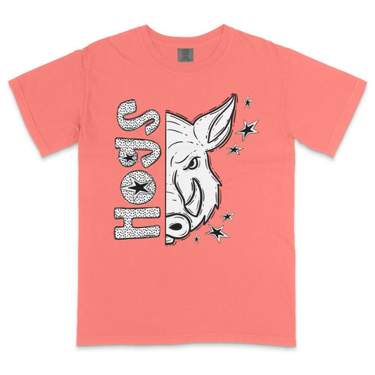 Hogs Mascot Dotted Design DTF Transfer - PrintPony™