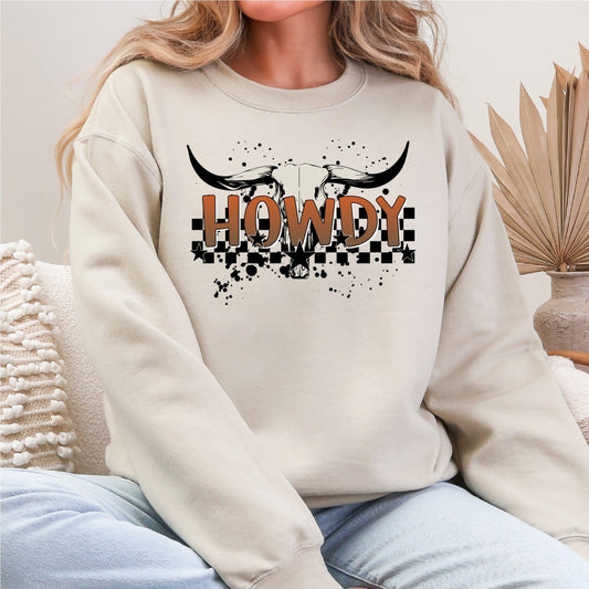 Howdy Cow Skull Western DTF Transfer - PrintPony™