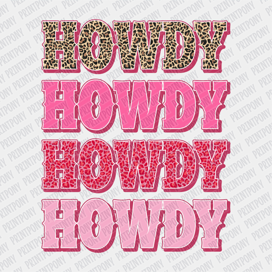 Howdy Leopard and Pink Design DTF Transfer - PrintPony