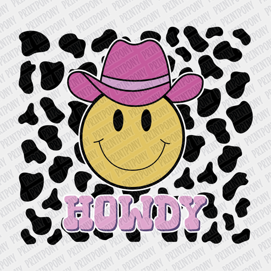 Howdy Smiley DTF Transfer - PrintPony