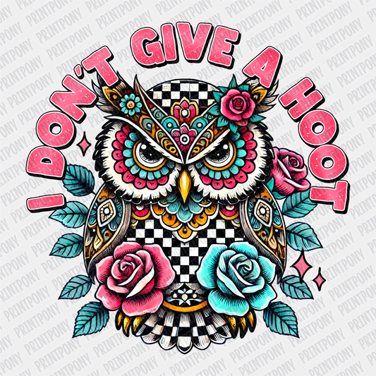 I Don't Give a Hoot DTF Transfer