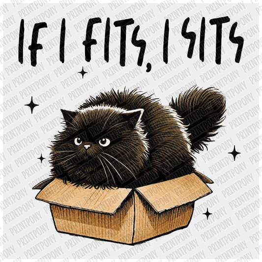 If I Fits, I Sits - DTF Transfer - PrintPony