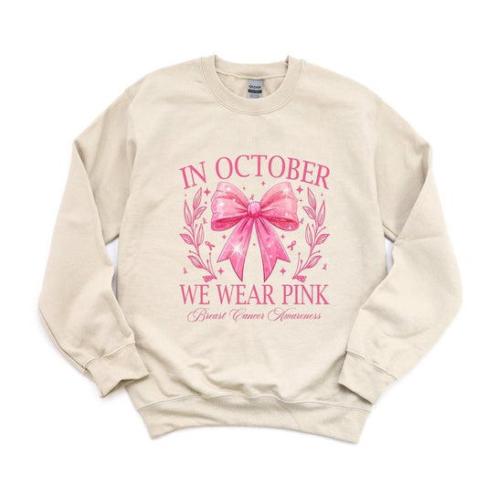 In October, We Wear Pink (Ribbon) DTF transfer - PrintPony