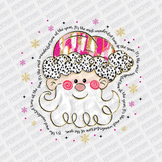 It's the most Wonderful Time of the Year, Coquette Santa - DTF transfer - PrintPony