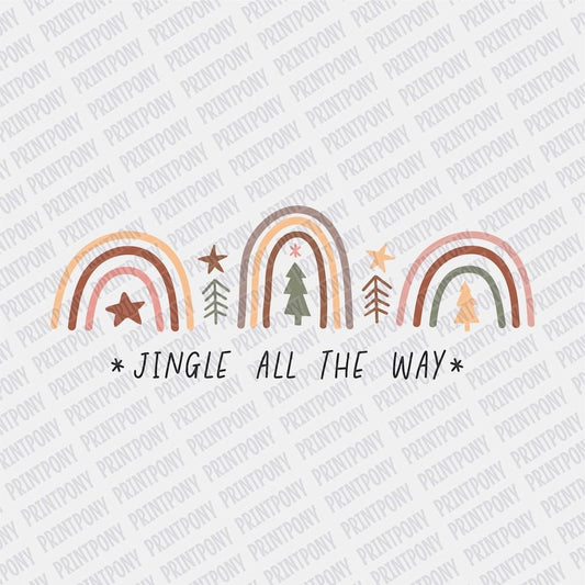 Jingle all the way Boho DTF transfer - PrintPony