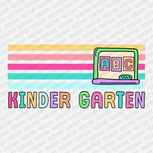Kinder Garten Stripes - DTF Transfer - PrintPony®