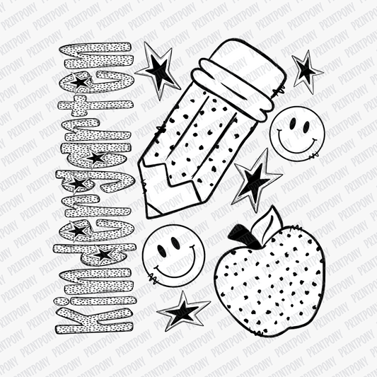Kindergarten Dotted DTF transfer - PrintPony™