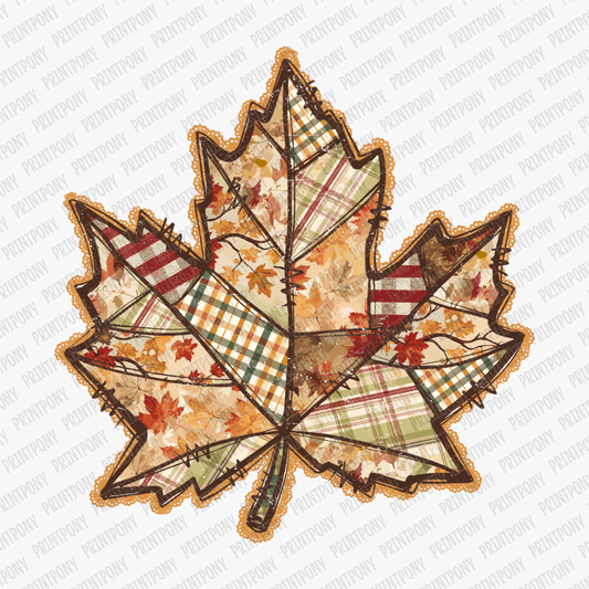 Lacy Fall Maple Leaf - DTF Transfer - PrintPony™