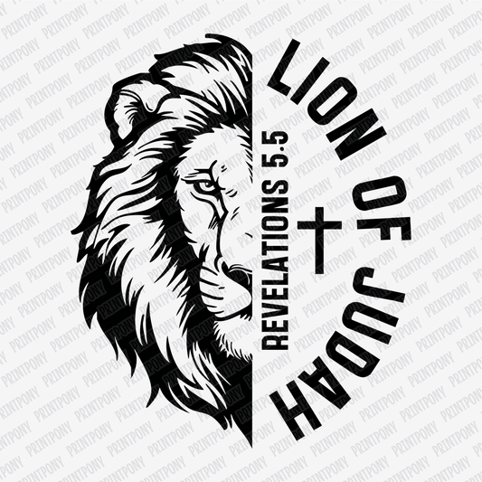 Lion of Judah, Revelations 5:5 - DTF Transfer - PrintPony®