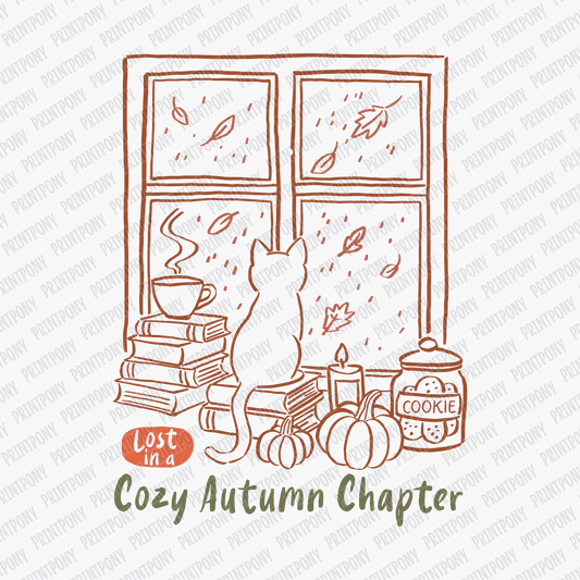 Lost in a Cozy Autumn Chapter - DTF Transfer - PrintPony™