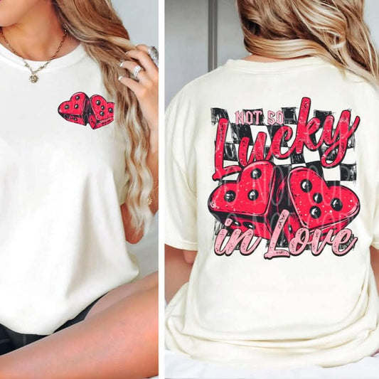 Lucky in Love DTF Transfer with Pocket - PrintPony