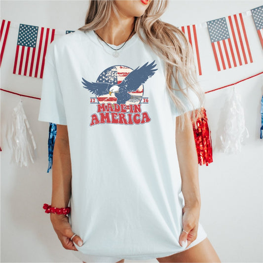 Made in America (Distressed) Patriotic DTF transfer - PrintPony