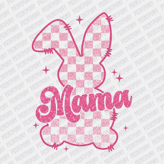Mama Pink Bunny DTF transfer - PrintPony