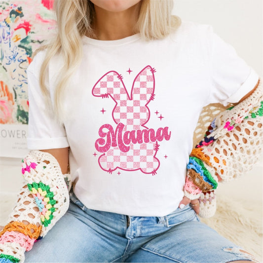 Mama Pink Bunny DTF transfer - PrintPony