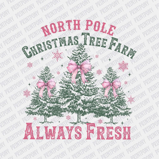 North Pole Christmas Tree Farm DTF transfer - Print Pony‚Ñ¢