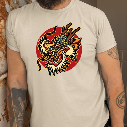 Old School Dragon – Tattoo Flash DTF Transfer - PrintPony®