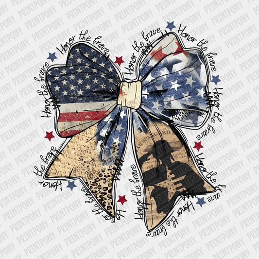Patriotic Liberty Ribbon DTF transfer - PrintPony