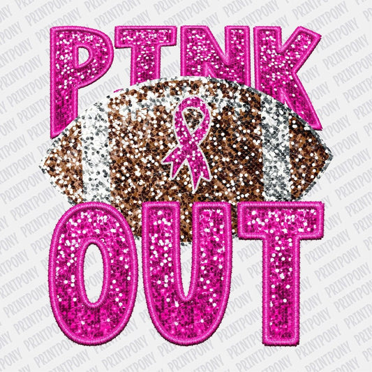 Pink Out Faux Glitter DTF transfer - PrintPony