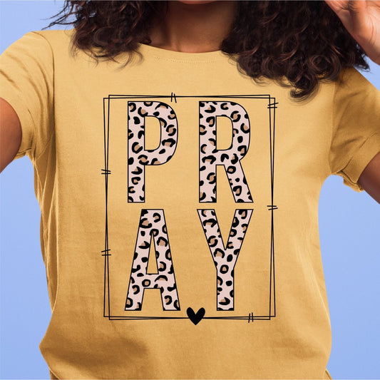 Pray (Leopard Print) DTF Transfer - PrintPony®