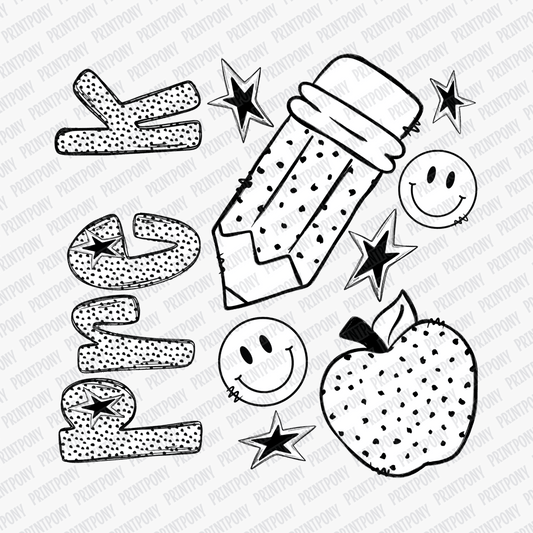 Pre - K Dotted DTF transfer - PrintPony™