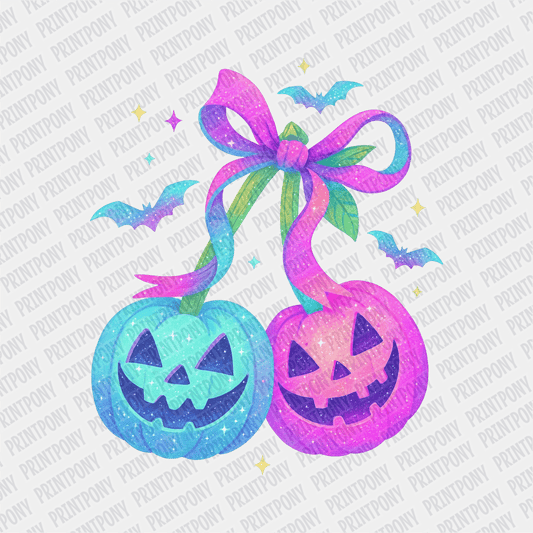 Pumpkin Ribbon Iridescent DTF Transfer - PrintPony™