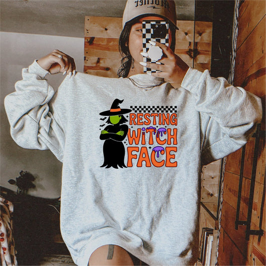 Resting Witch Face Halloween DTF Transfer - PrintPony™