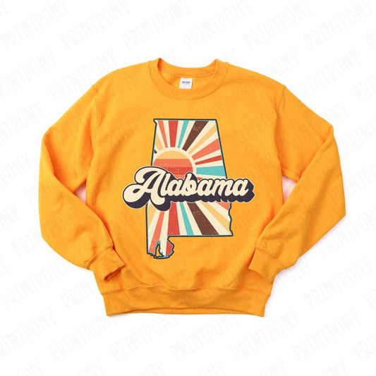 Retro Alabama State DTF Transfer - Ready to Press - PrintPony®