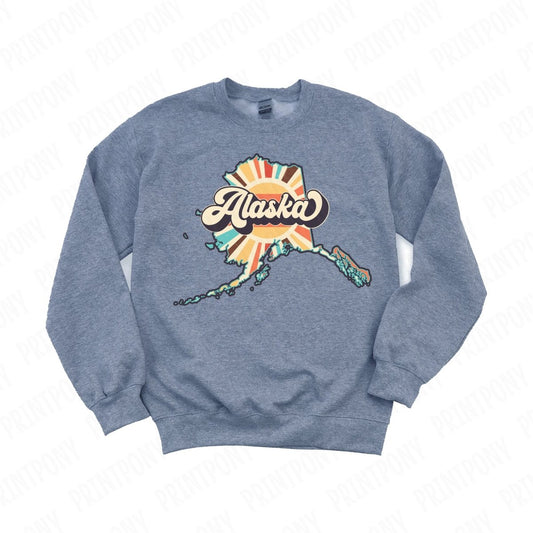 Retro Alaska State DTF Transfer - Ready to Press - PrintPony®