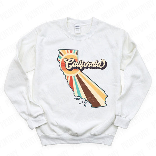 Retro California State DTF Transfer - Ready to Press - PrintPony®