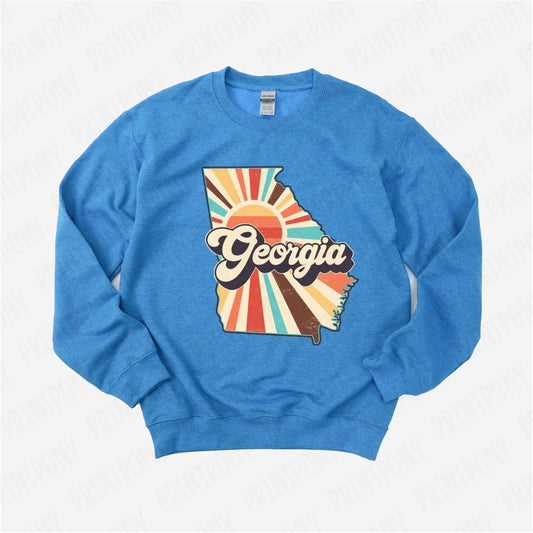 Retro Georgia State DTF Transfer - Ready to Press - PrintPony®