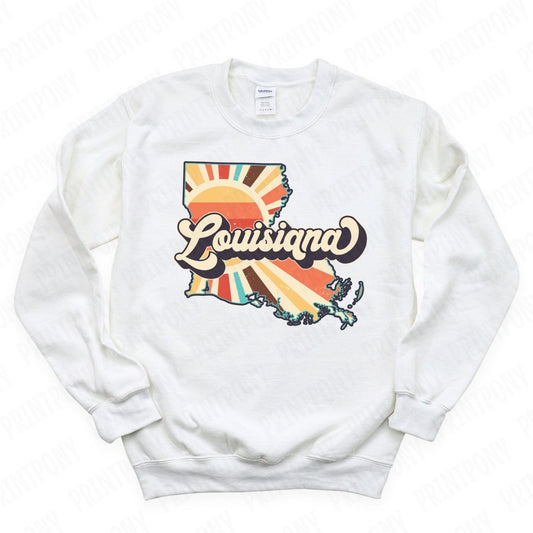 Retro Louisiana State DTF Transfer - Ready to Press - PrintPony®