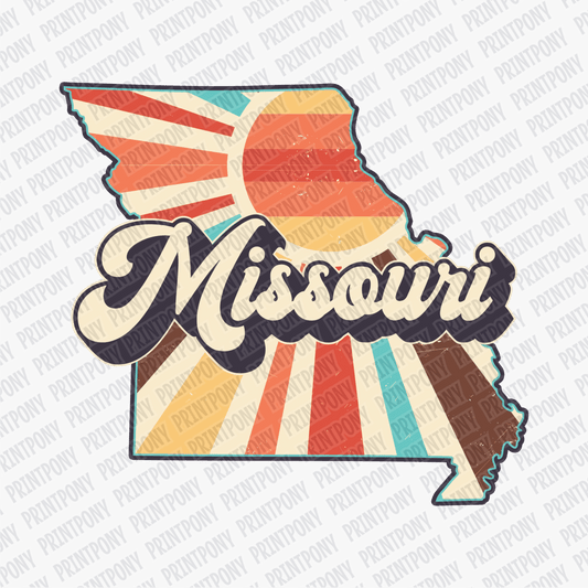 Retro Missouri State DTF Transfer - Ready to Press - PrintPony®