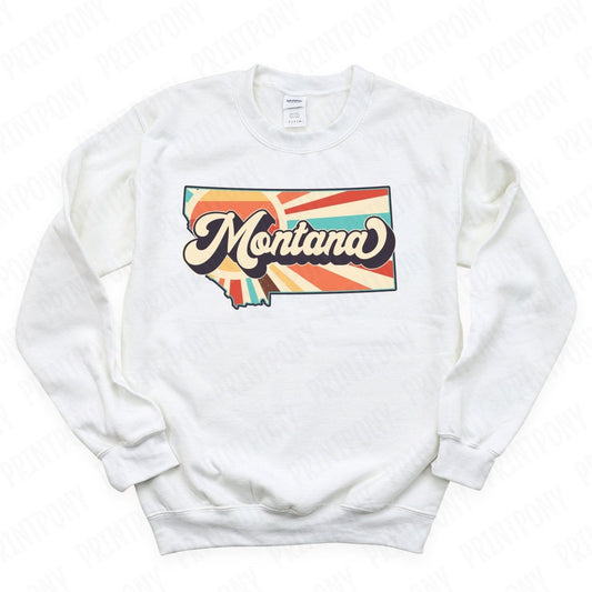 Retro Montana State DTF Transfer - Ready to Press - PrintPony®