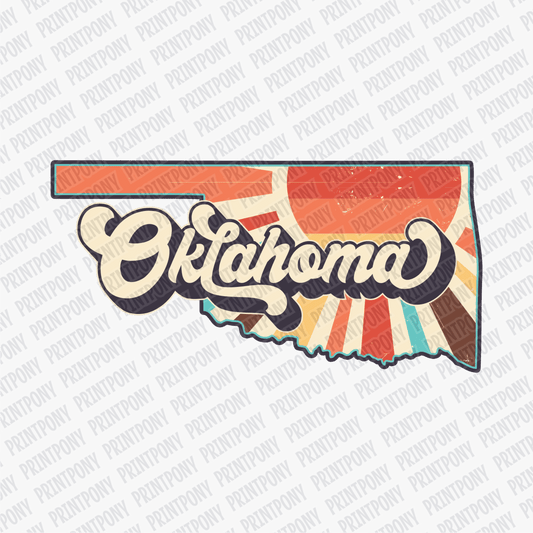 Retro Oklahoma State DTF Transfer - Ready to Press - PrintPony®