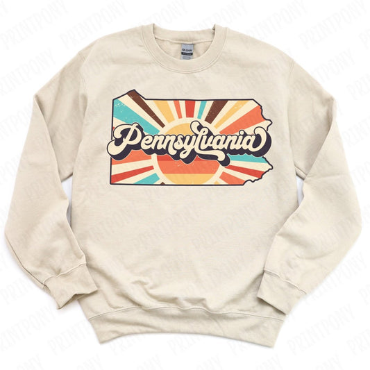 Retro Pennsylvania State DTF Transfer - Ready to Press - PrintPony®